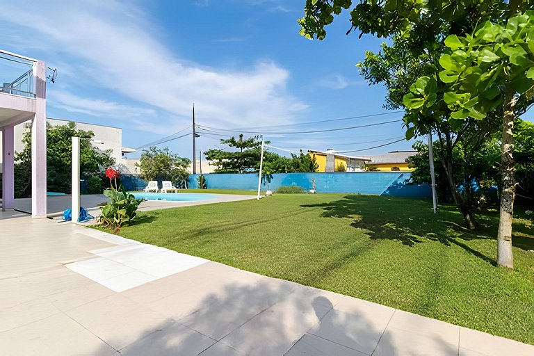 Piscina privada, a 270m da Praia, c/ 3 Vagas e AC!