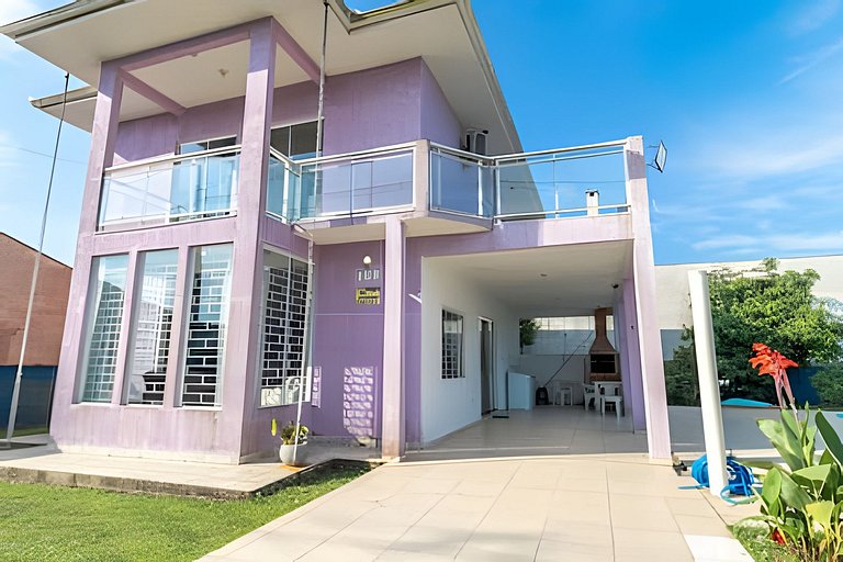 Piscina privada, a 270m da Praia, c/ 3 Vagas e AC!