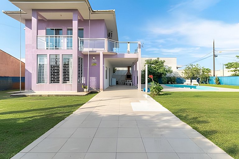 Piscina privada, a 270m da Praia, c/ 3 Vagas e AC!